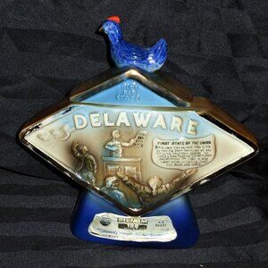 Rare 1972 BLUE HEN STATE Kentucky Straight Bourbon Whiskey Bottle Creation of Ja